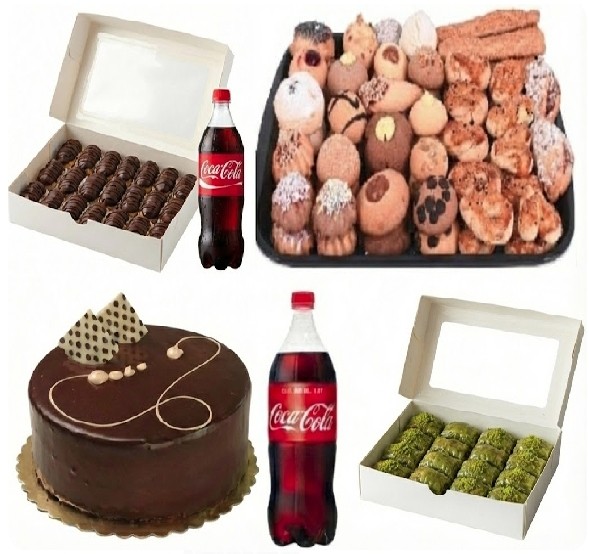 6-9 Kişilik Çikolatalı Yaş Pasta + Kuru Pasta + Baklava Menüsü pasta