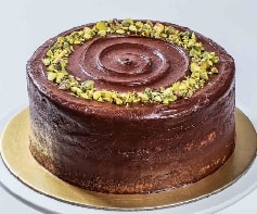 Özel Yapım Çikolatalı Fıstıklı Yaş Pasta pasta
